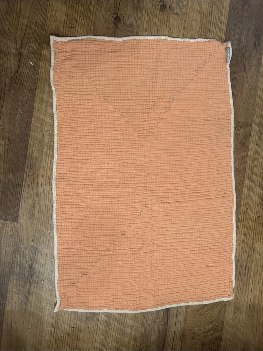 Vintage Color block crate & kids gauze blanket 36” x 24.5”